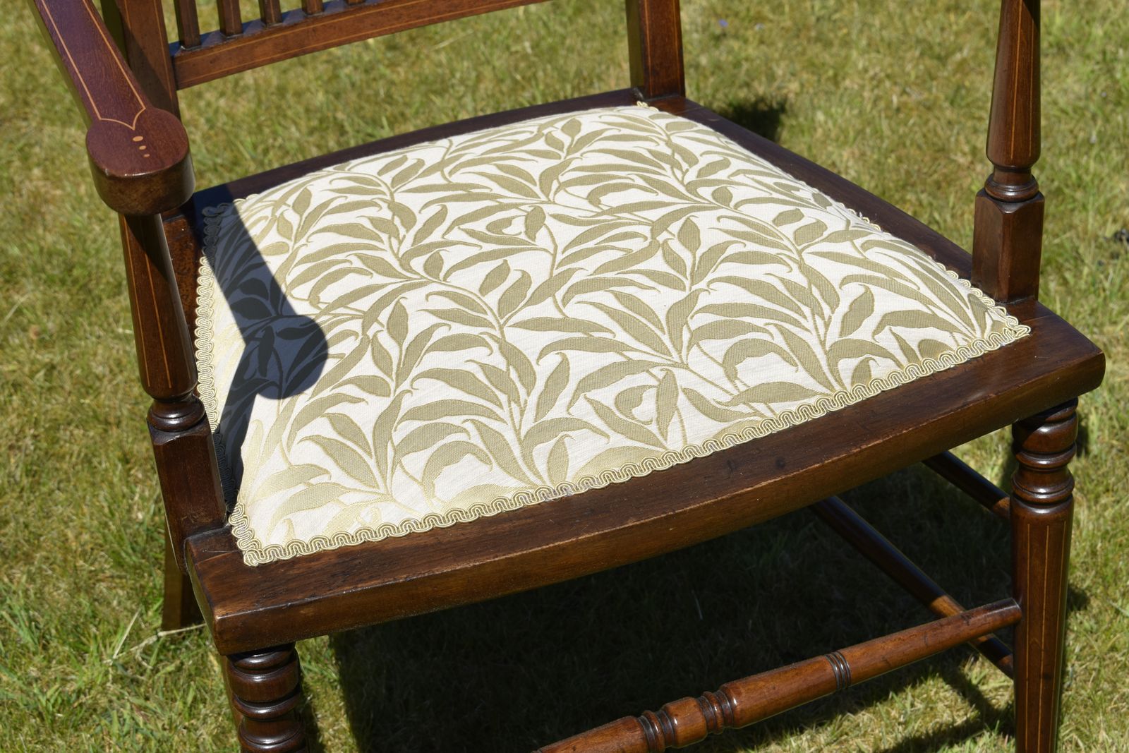 photo buy Edwardian Mahogany And Inlaid Armchair