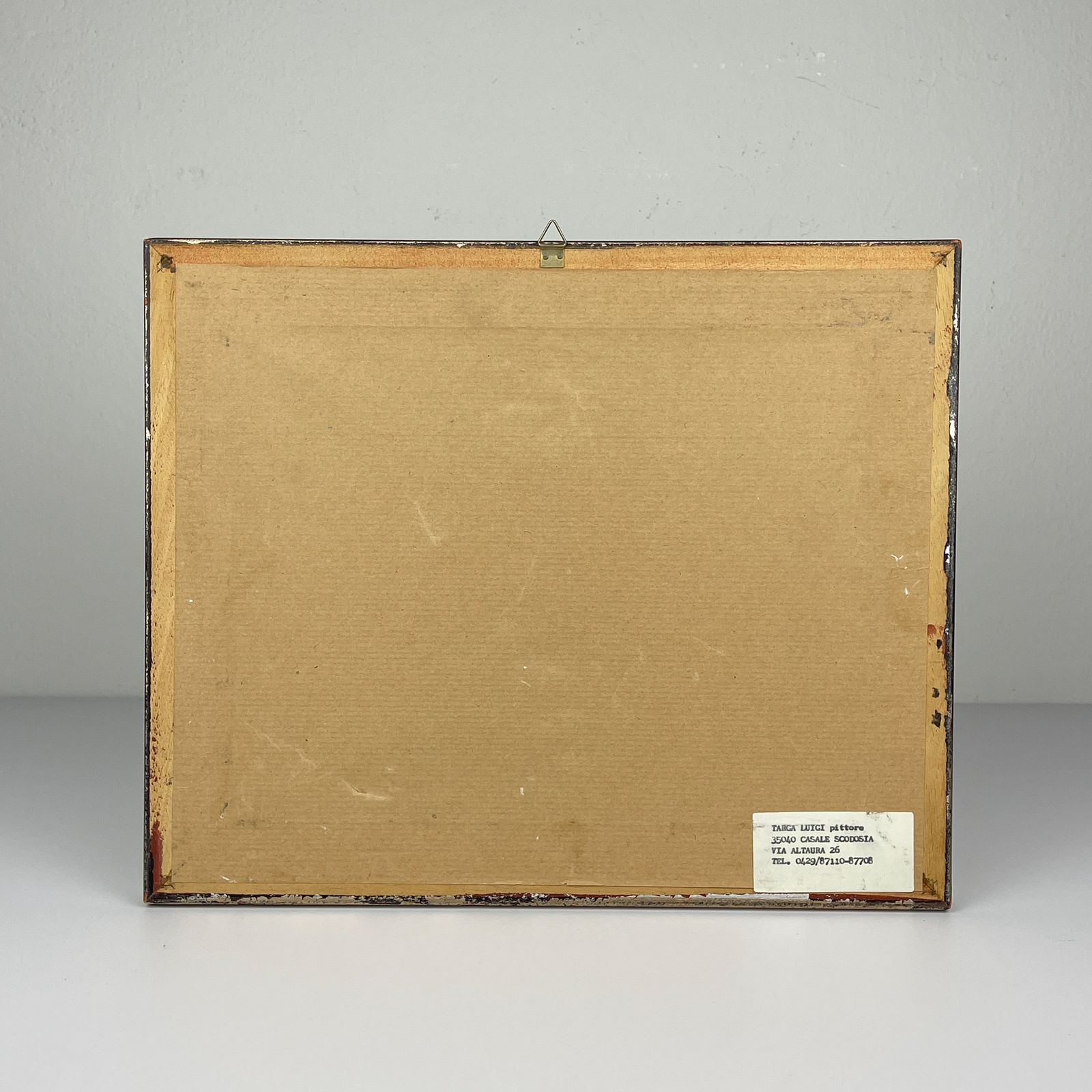 photo furniture Luigi Targa, Venetian Lagoon In The Heavenly Glare, Padua, Italië, Jaren 1970, Olieverf Op Doek, Ingelijst