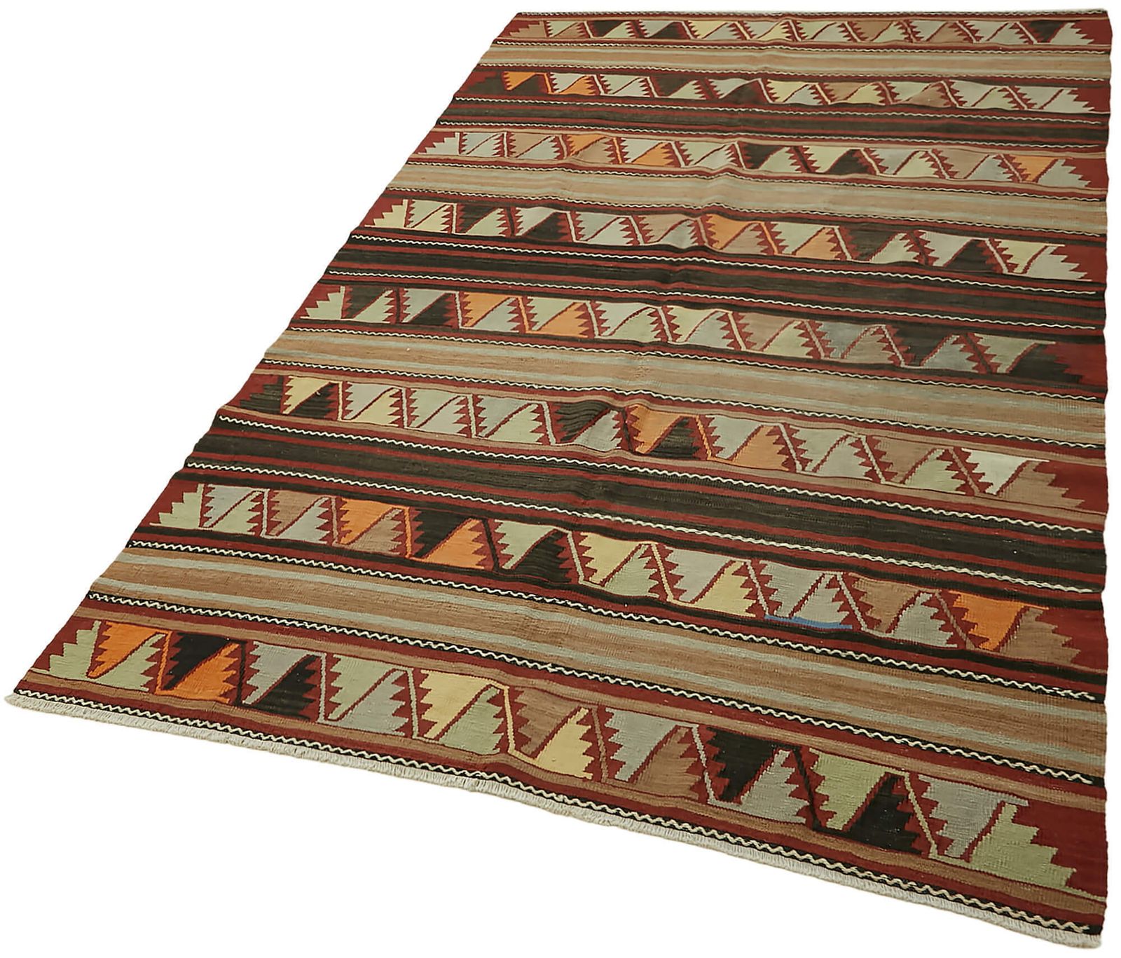 Handmade Multicolor Oriental Kilim Rug 148 Cm X 233 Cm photo for sale