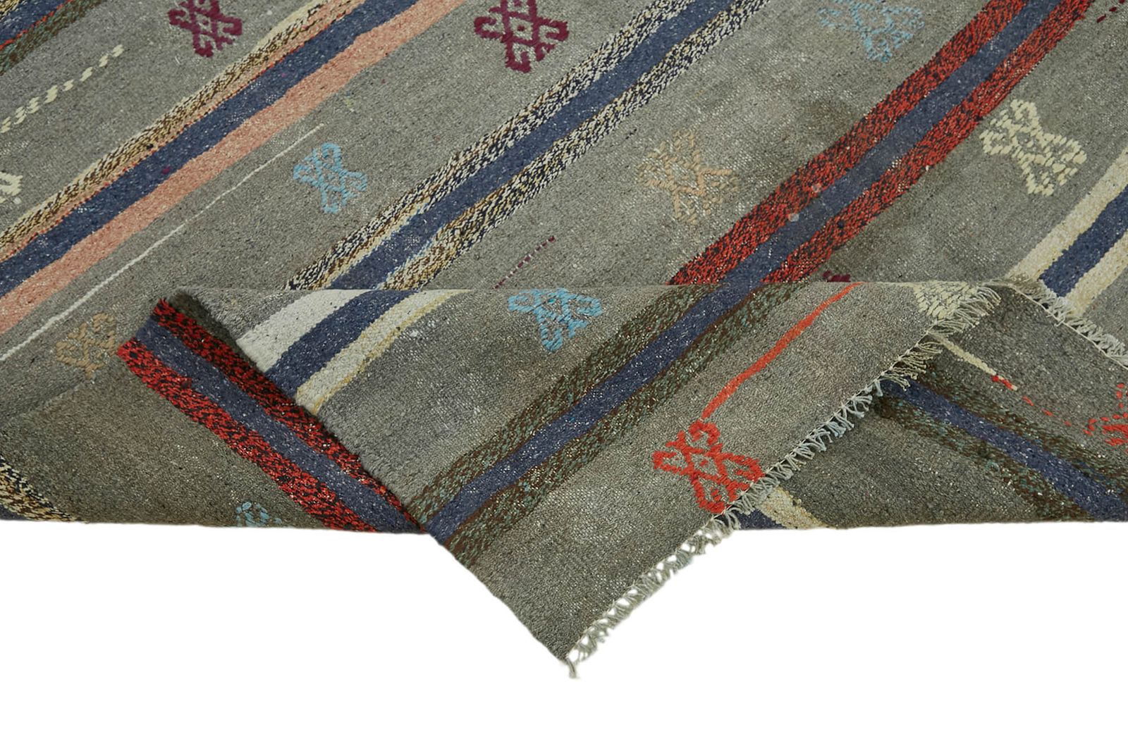 Handmade Multicolor Oriental Kilim Rug 148 Cm X 250 Cm photo vinterior
