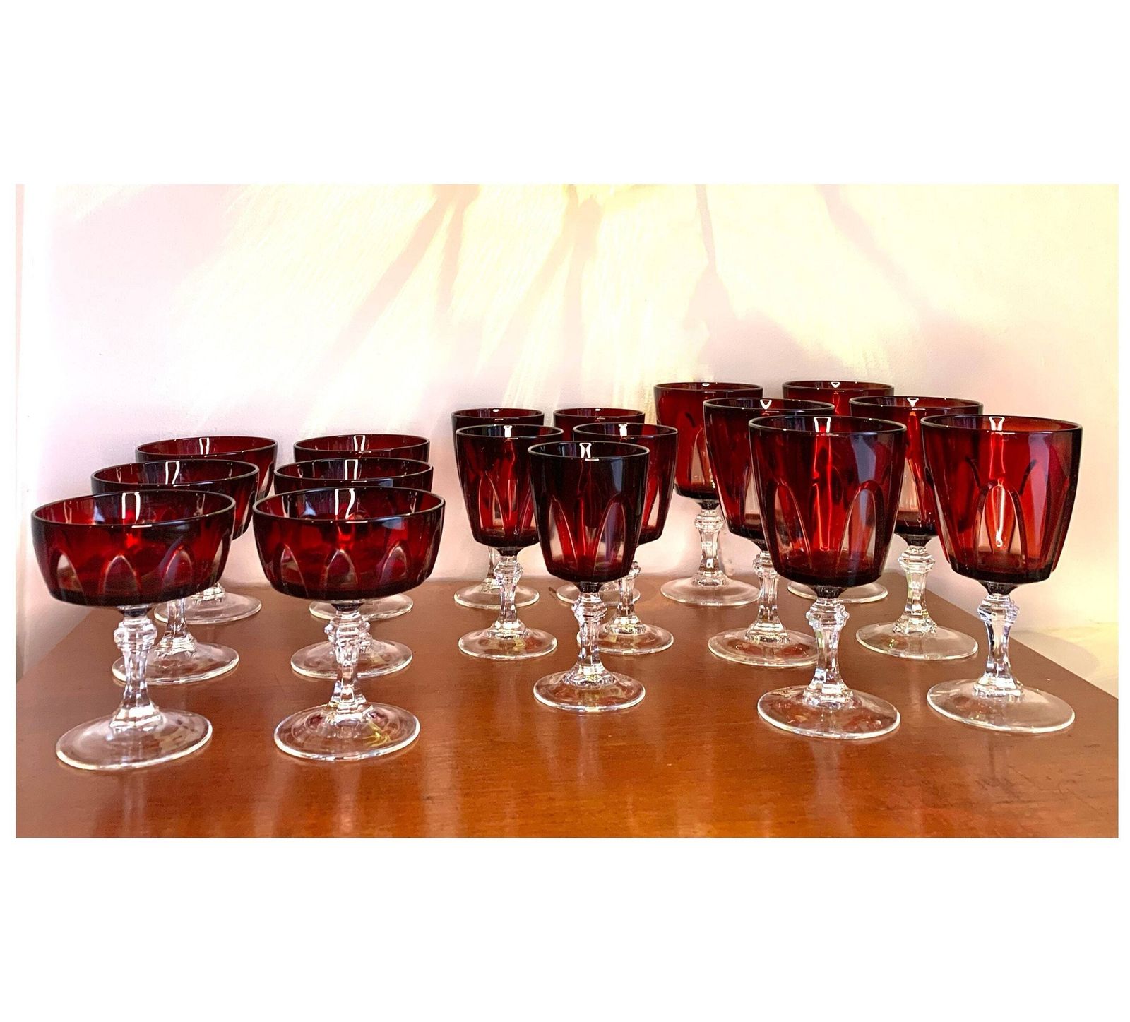 Rubilux Cristal D'arques   Luminarc   Ruby Red   Vintage Wine And Champagne Glasses
