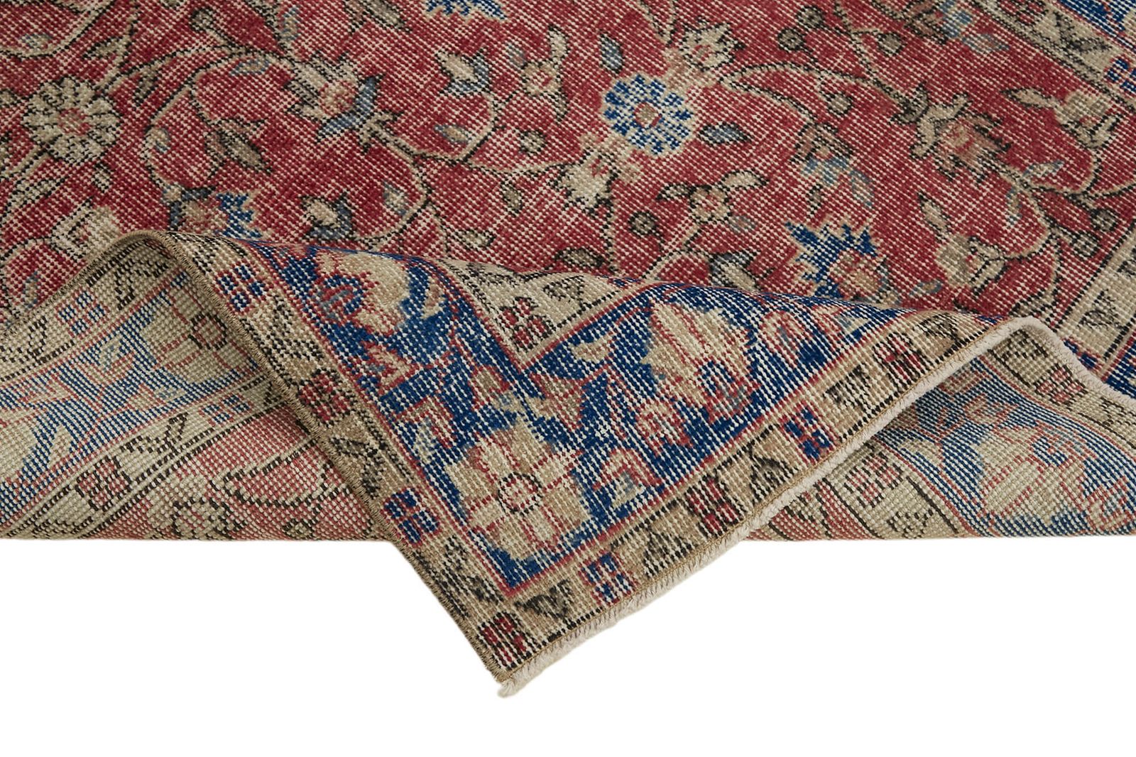 4x7 Red Turkish Vintage Area Rug   45886 photo vinterior