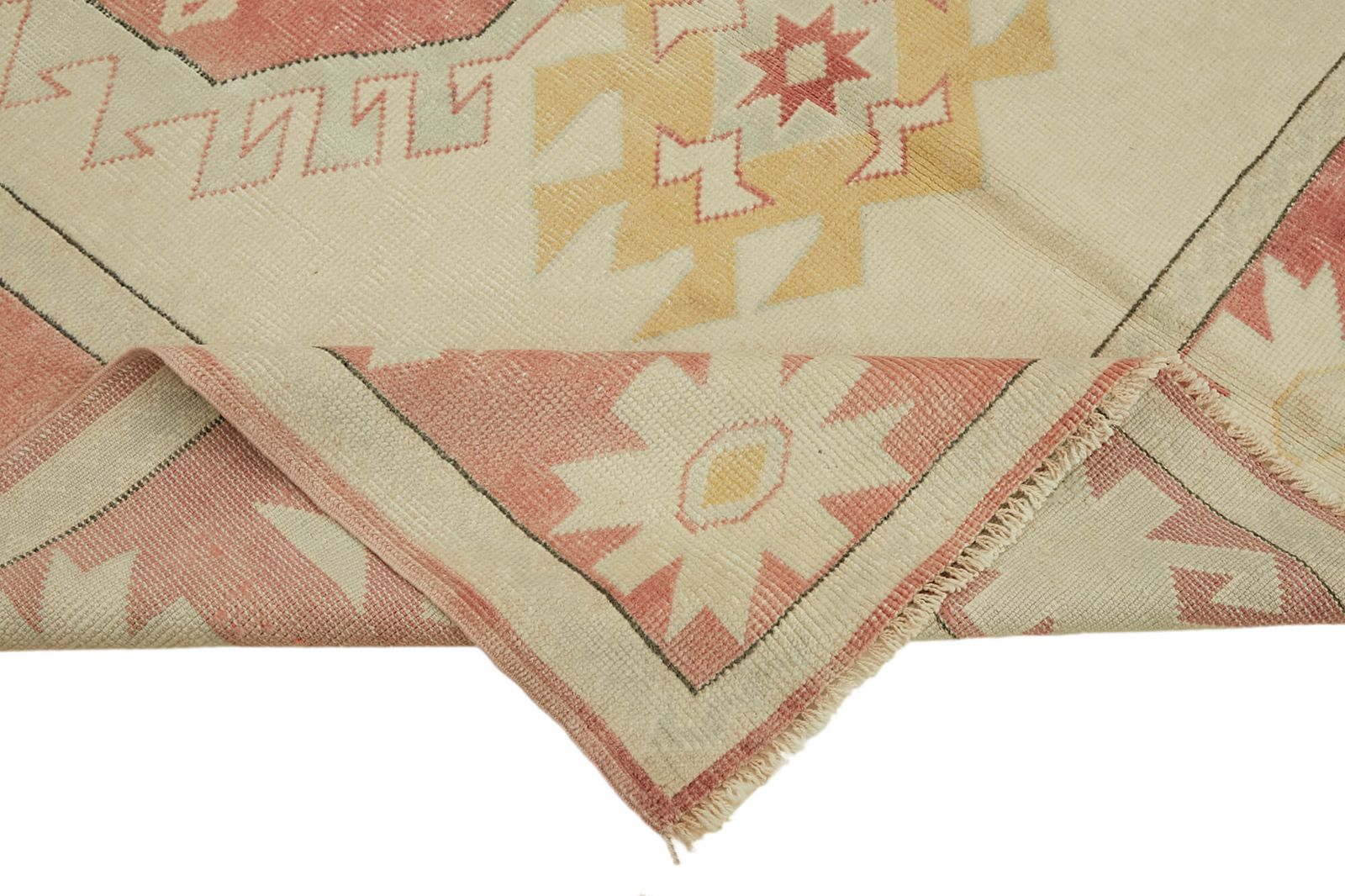 Handmade Vintage Beige Anatolian Rug 162 Cm X 244 Cm photo vinterior