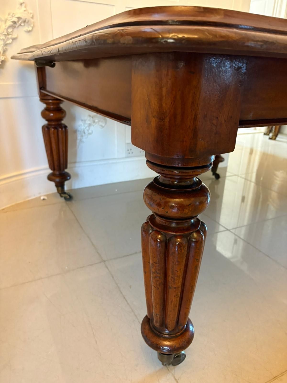 Antique Quality Mahogany 10/12 Seater Extending Dining Table photo for sale
