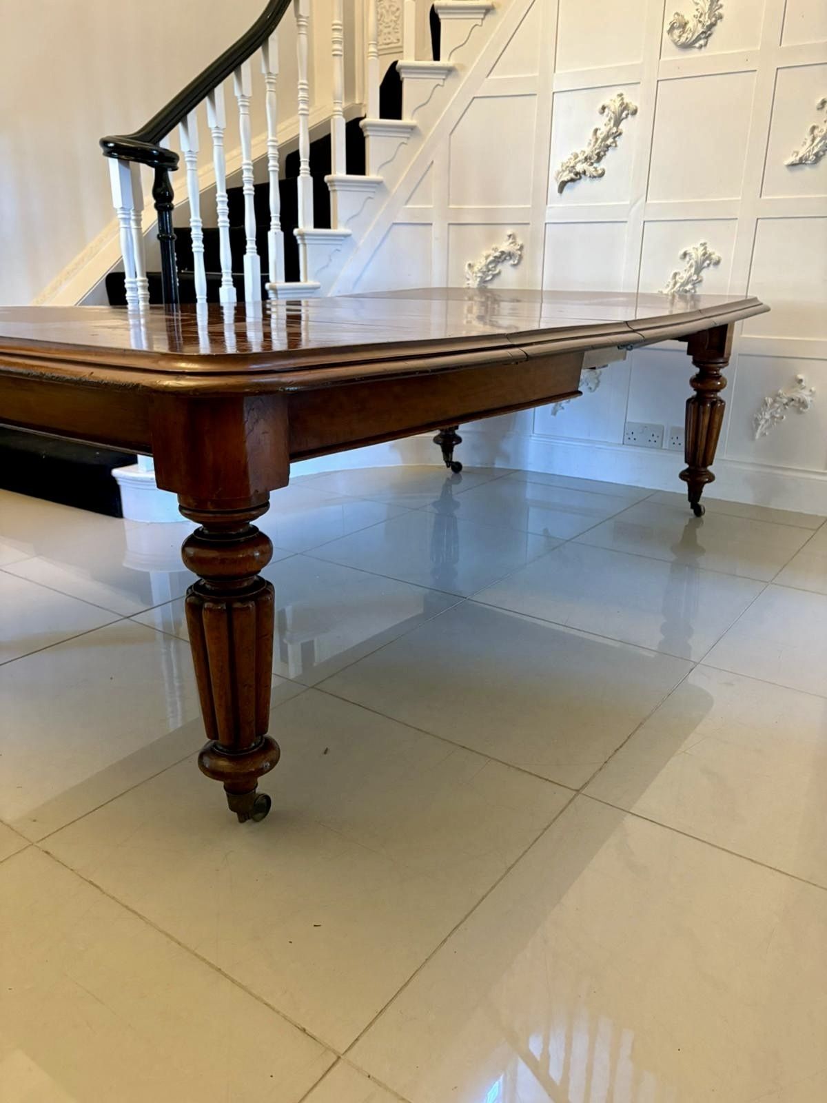 photo buy Antique Quality Mahogany 10/12 Seater Extending Dining Table