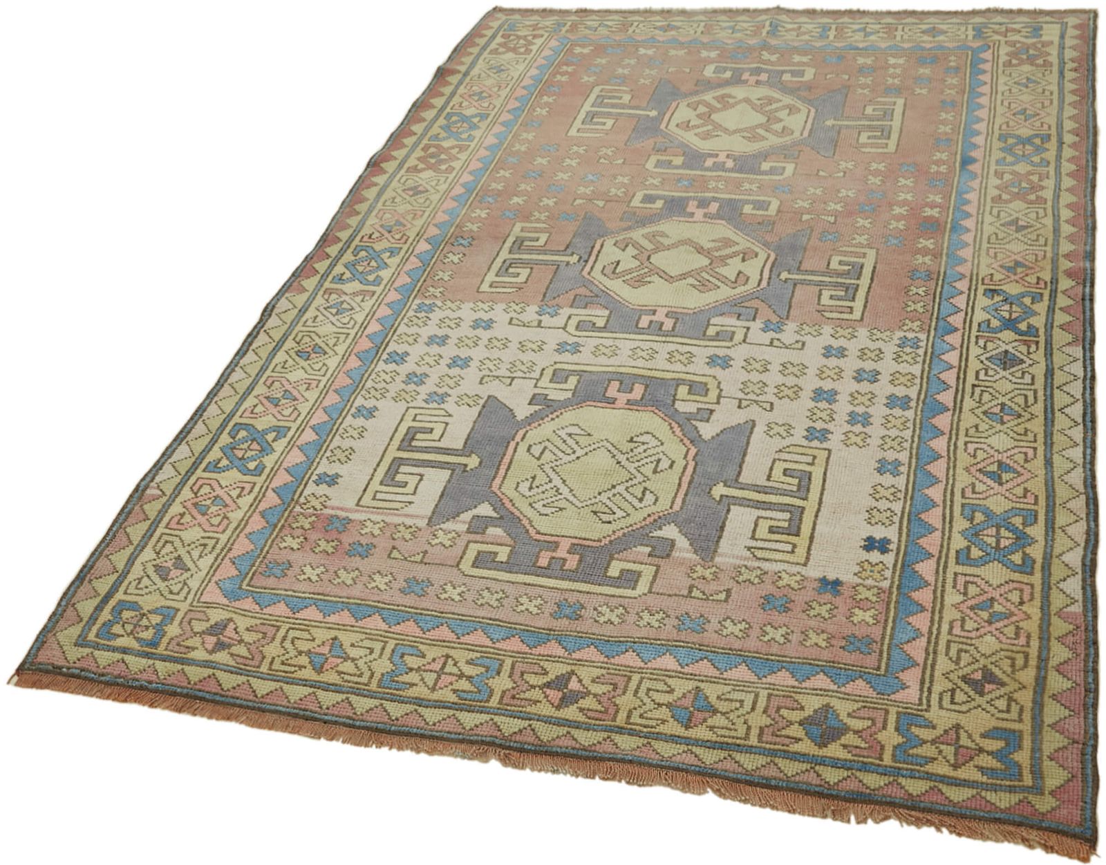 Handmade Vintage Purple Anatolian Rug 141 Cm X 220 Cm photo for sale