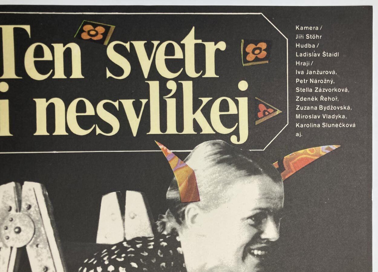 Original Film Poster, Don’t Take Off That Sweater, Milan Grygar, 1981, Genuine Czech Vintage Print photo Art