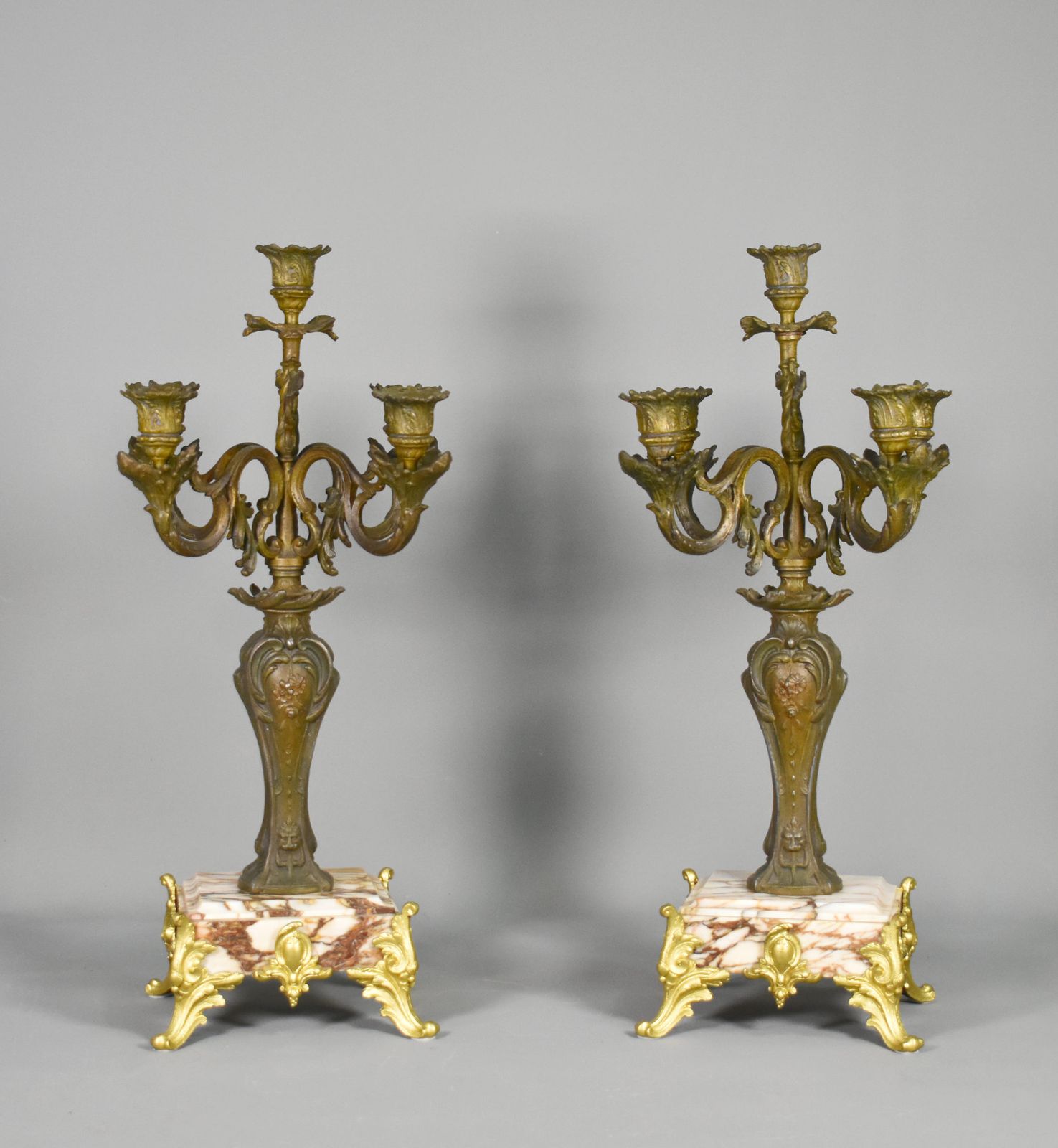 photo buy Large French Art Nouveau Mantel Clock And Garniture