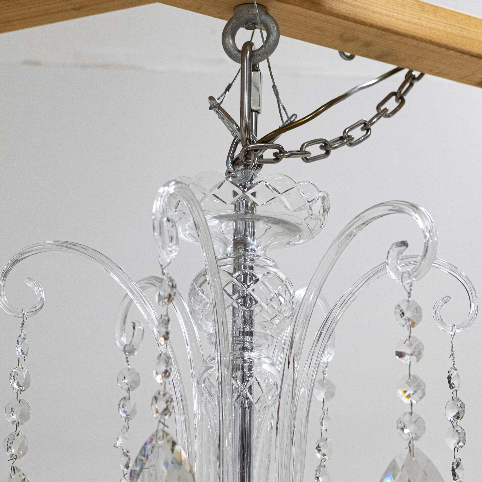 photo buy Spectacular Extra Large Lead Crystal Chandelier 5'7'' Tall