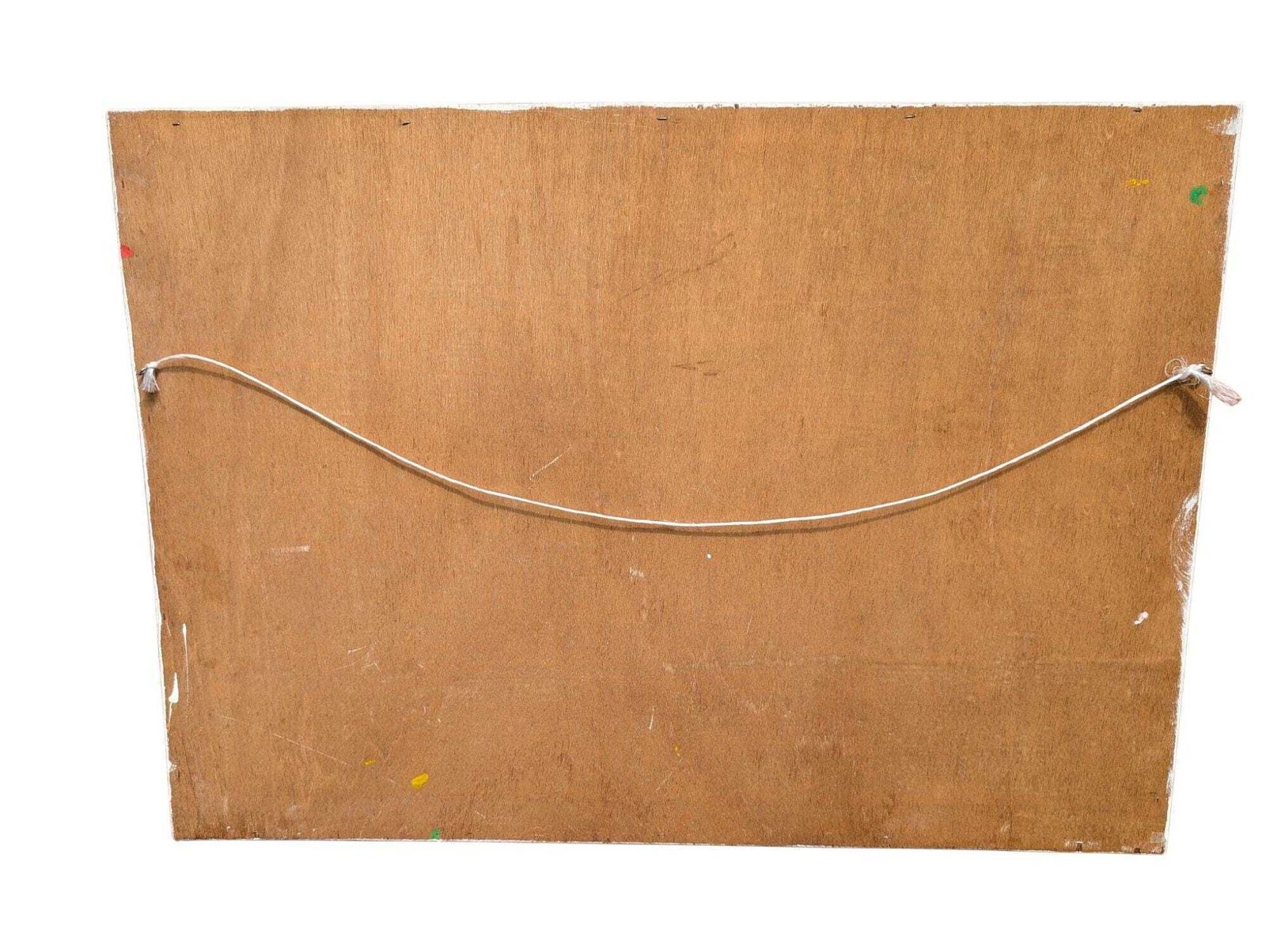 Original Huge Vintage Painting On Wood Board 'The After Party'. Made In England, Unsigned. photo vintage