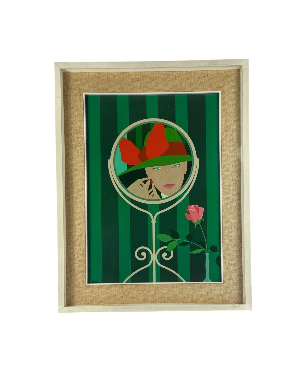 Amleto Dalla Costa, Original Serigraph Framed, Milan Italy 1980s photo for sale