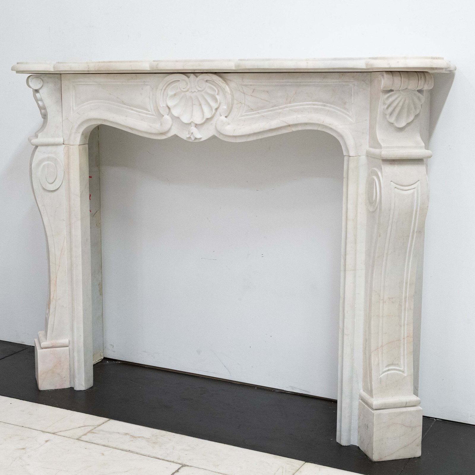 3800.0 Reclaimed French Louis XVI Style Marble Fireplace photo