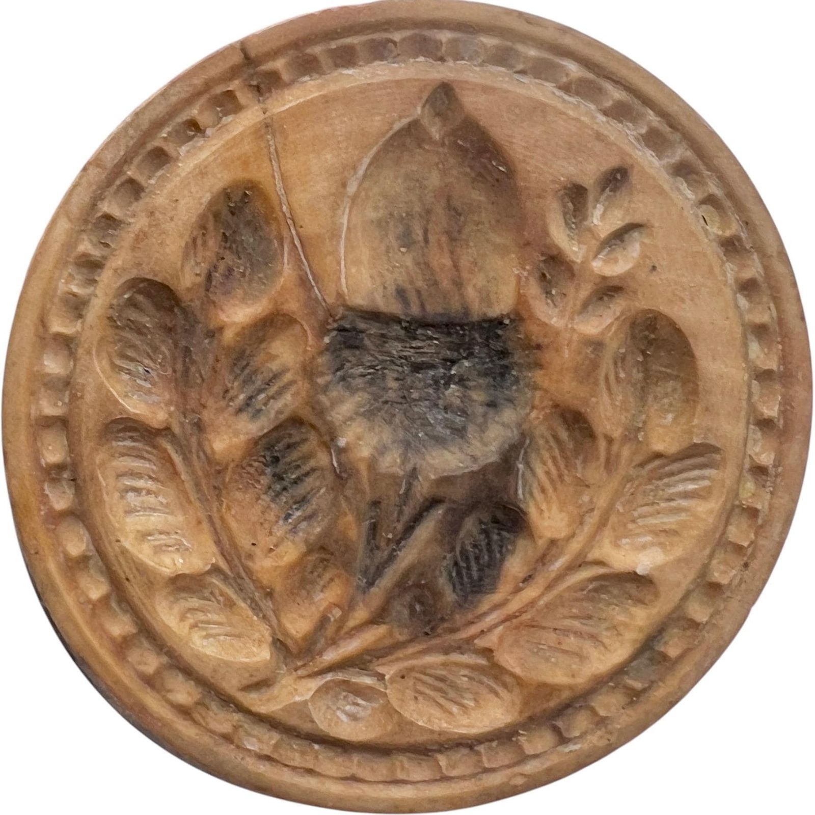 Antique English Wooden Butter Mould   Acorn And Oak Leaves   Kitchenalia photo furniture