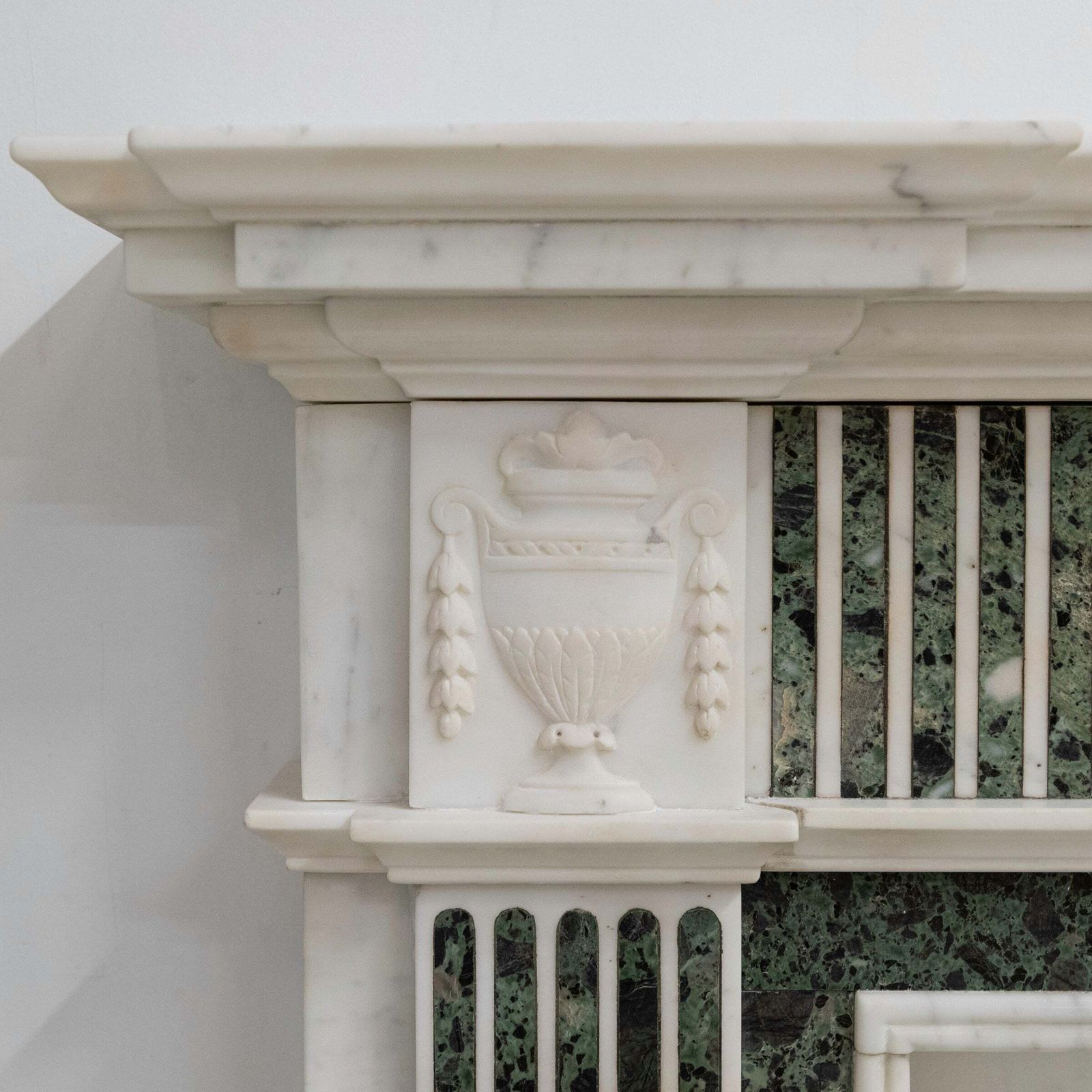 Reclaimed Georgian Style Statuary & Verde Marble Surround (Pair Available) photo Home Fixtures