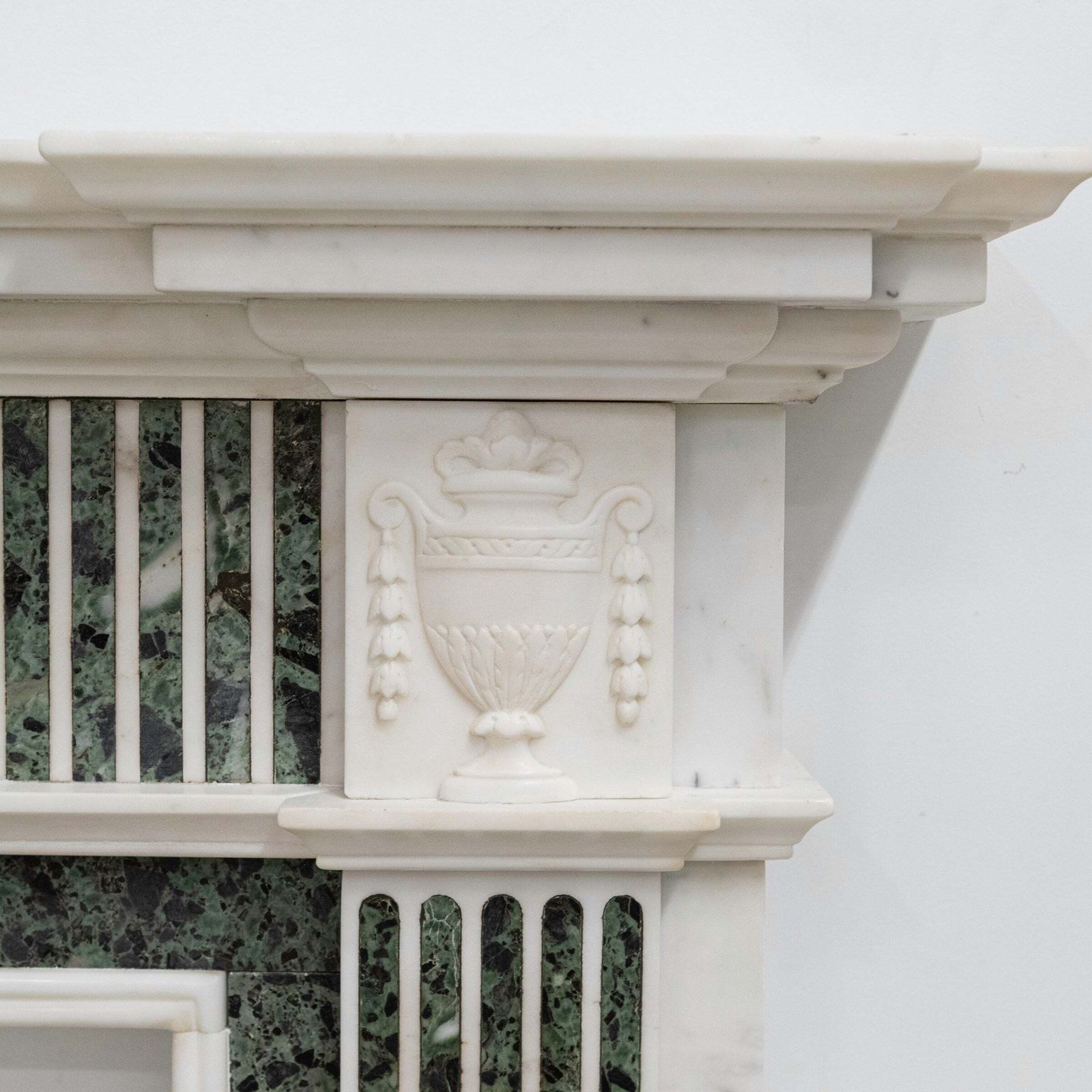 Reclaimed Georgian Style Statuary & Verde Marble Surround (Pair Available) photo 6500.0