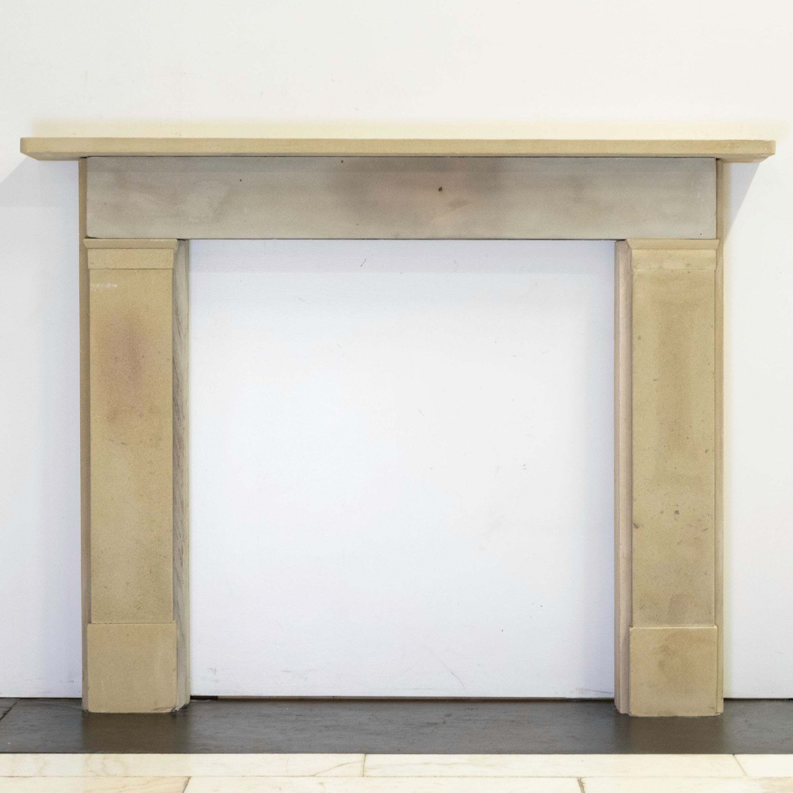 Antique Sandstone Crossover Fireplace Surround photo vinterior