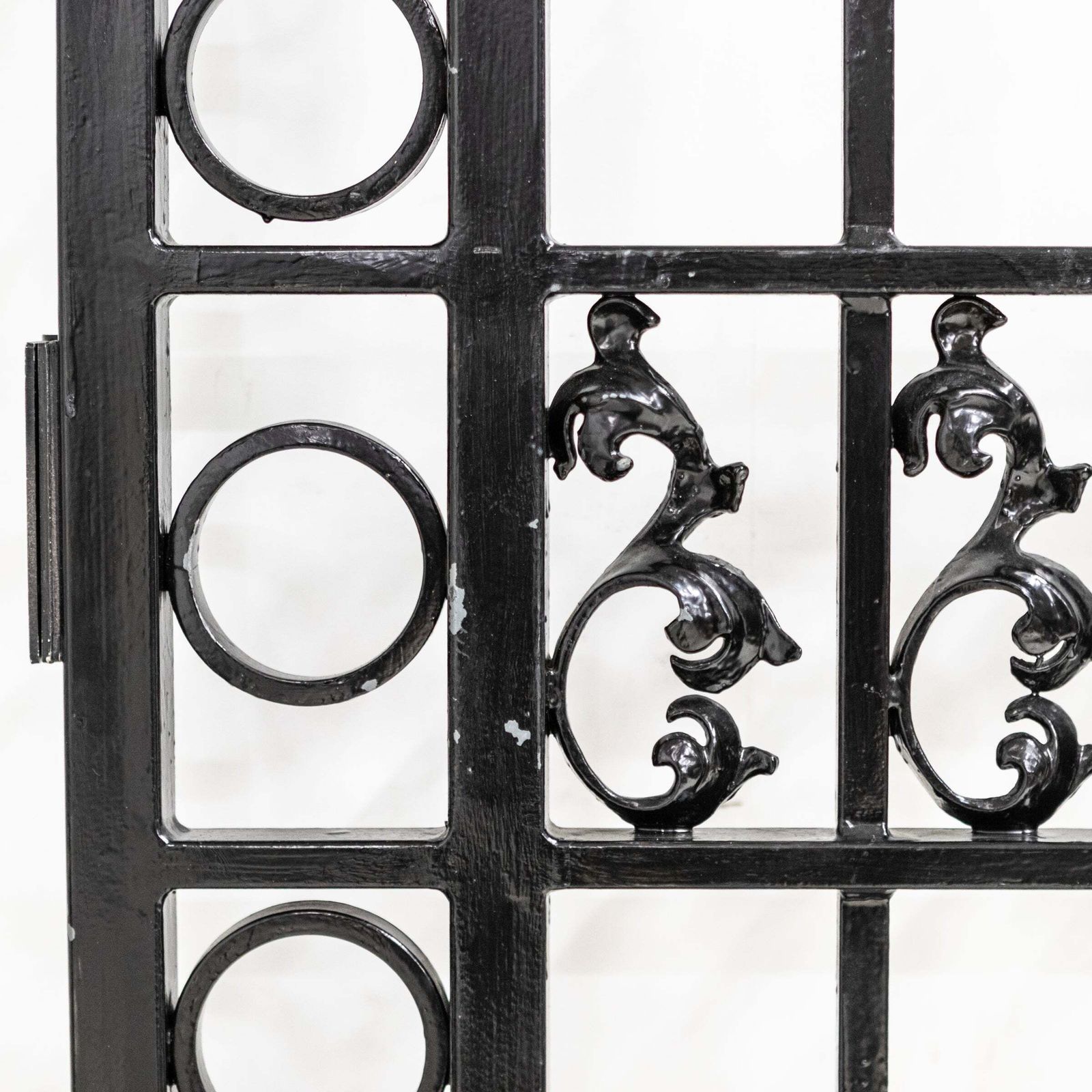 Reclaimed Black Wrought Iron Gates photo furniture
