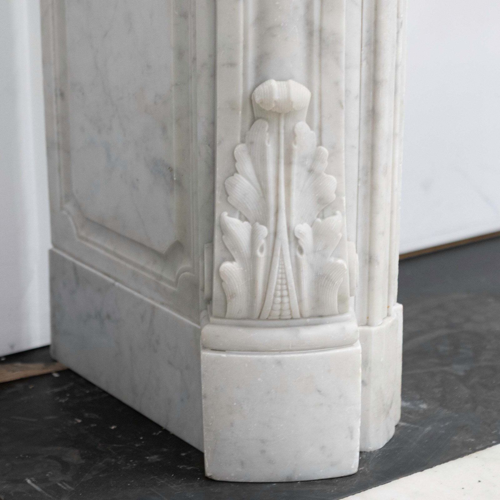 Antique French Style Carrara Marble Chimneypiece photo Home Fixtures