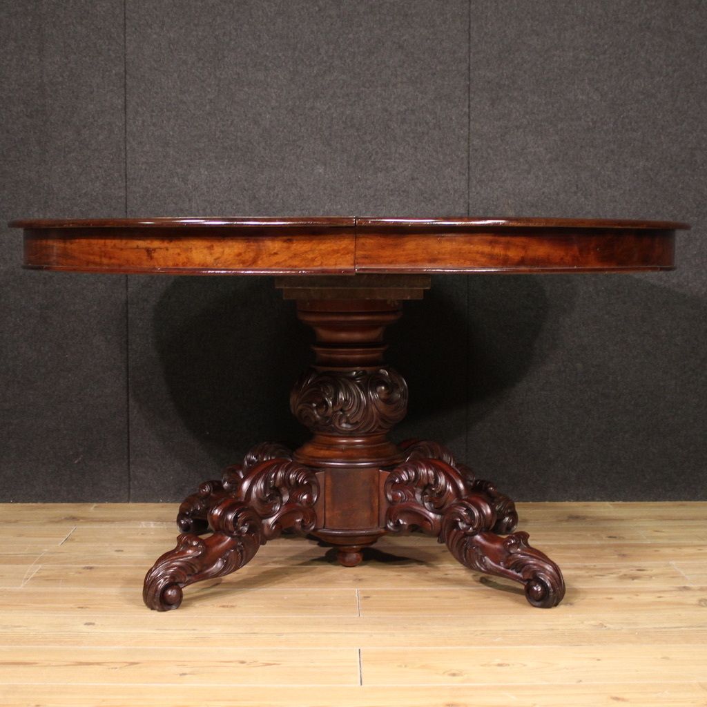 19th Century Extendable Mahogany Table photo for sale