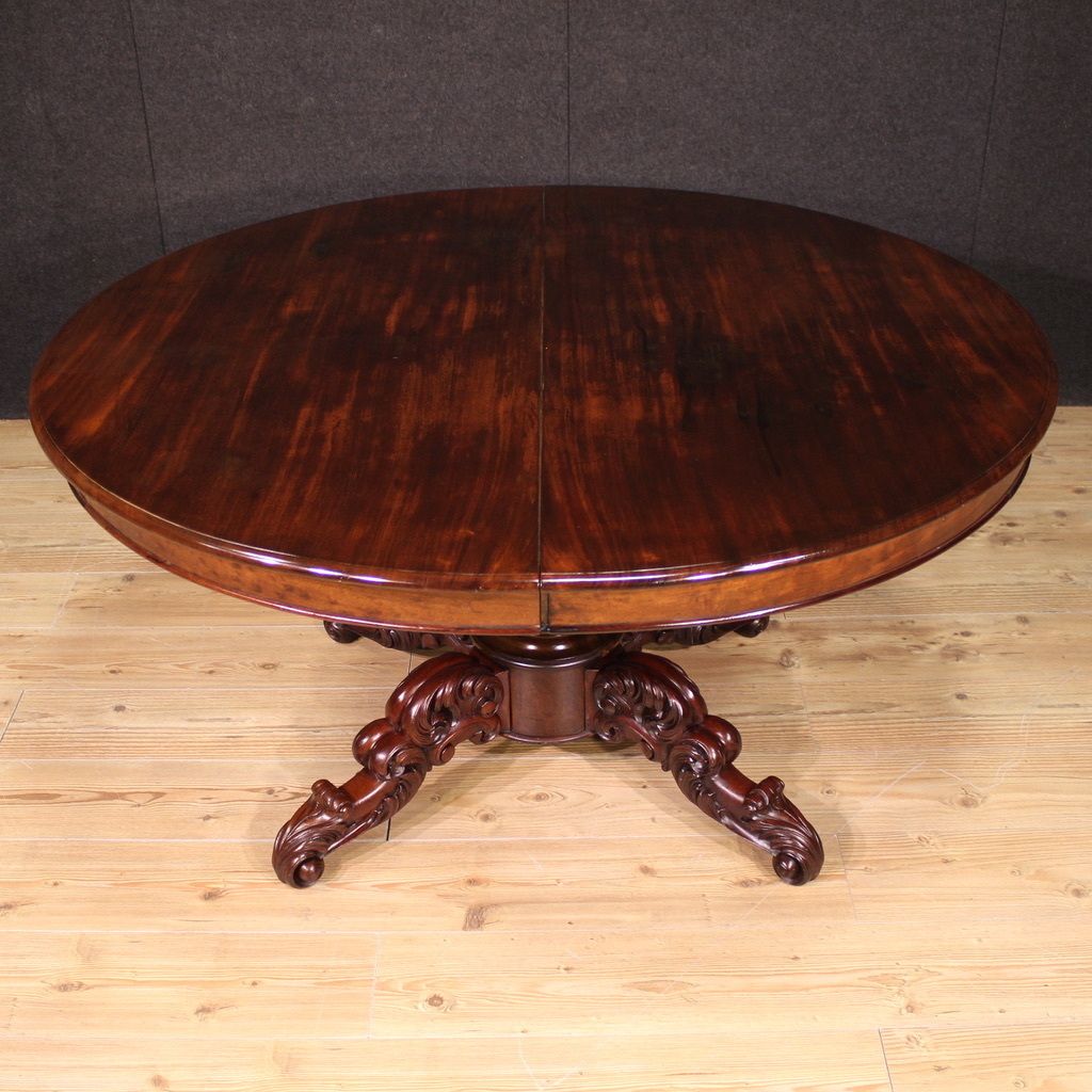 photo for sale 19th Century Extendable Mahogany Table