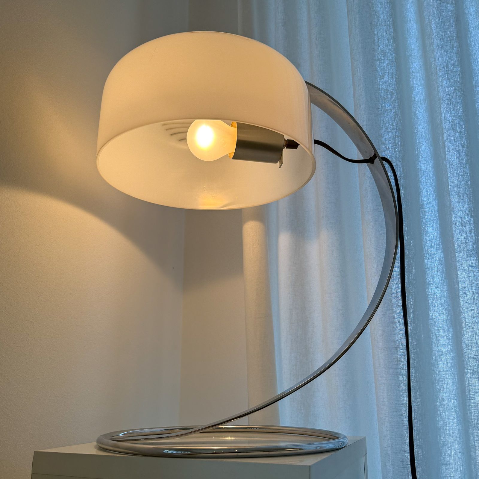 Tropic Chrome Plated Steel Desk Lamp By Raak, 1970 photo vintage