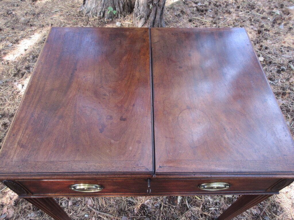 George III Mahogany Estate Rent/ Writing Table, Circa 1775 photo vintage