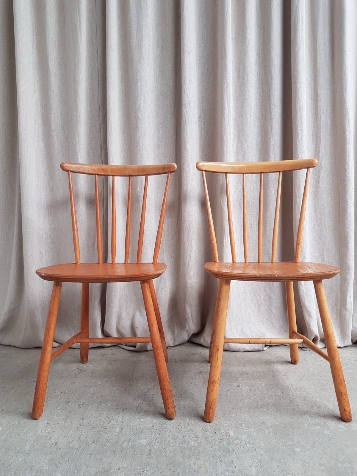 Vtg Late Mid Century Set 2 Farstrup Dining Chairs Scandi Danish Retro R842 photo Furniture
