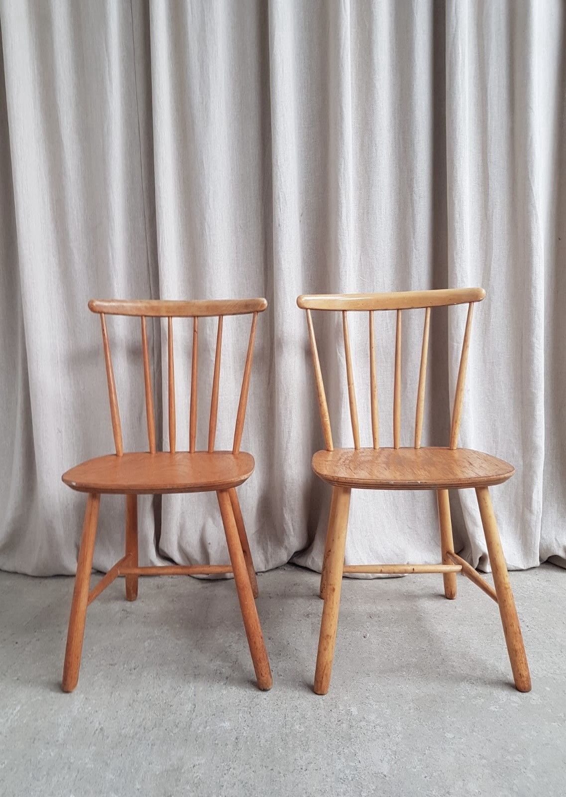 Vtg Late Mid Century Set 2 Farstrup Dining Chairs Scandi Danish Retro R842 photo vinterior