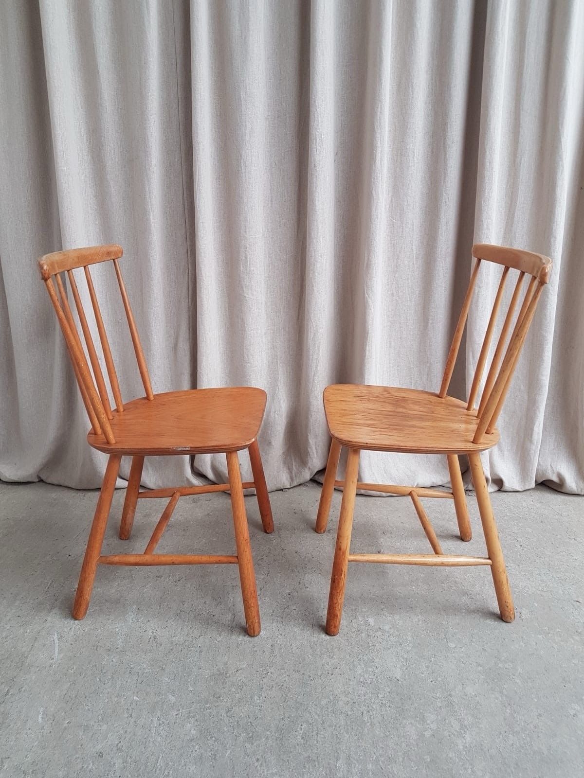 Vtg Late Mid Century Set 2 Farstrup Dining Chairs Scandi Danish Retro R842 photo buy