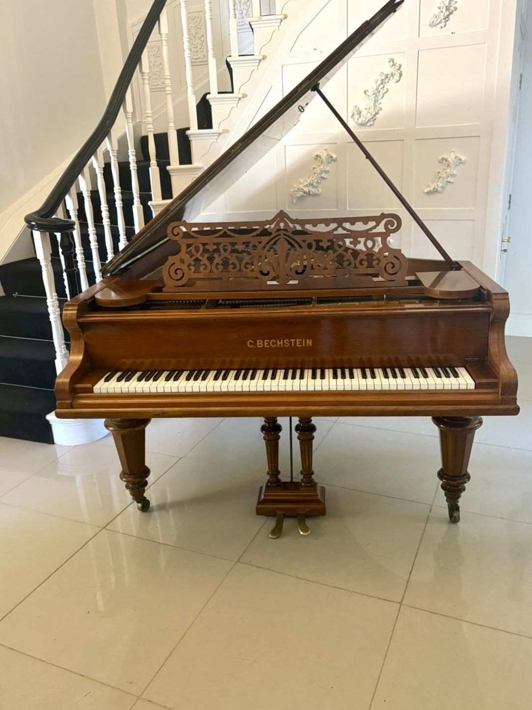 Exceptional Quality Antique C.Bechstein 19th Century Rosewood Boudoir Grand Piano Model V (1898)