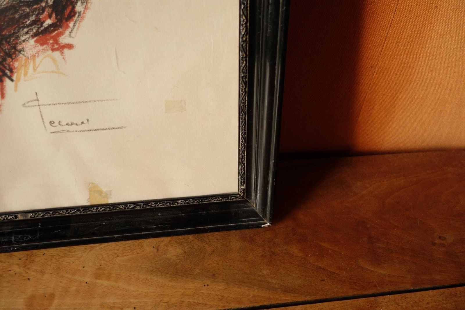photo furniture Original Nude Pastel Drawing Sketch – Artist Wall Art Decor
