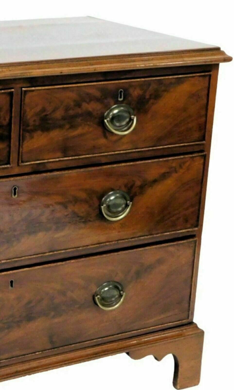 Antique Flame Mahogany Chest Of Drawers Early 19th Century Circa 1810 photo furniture