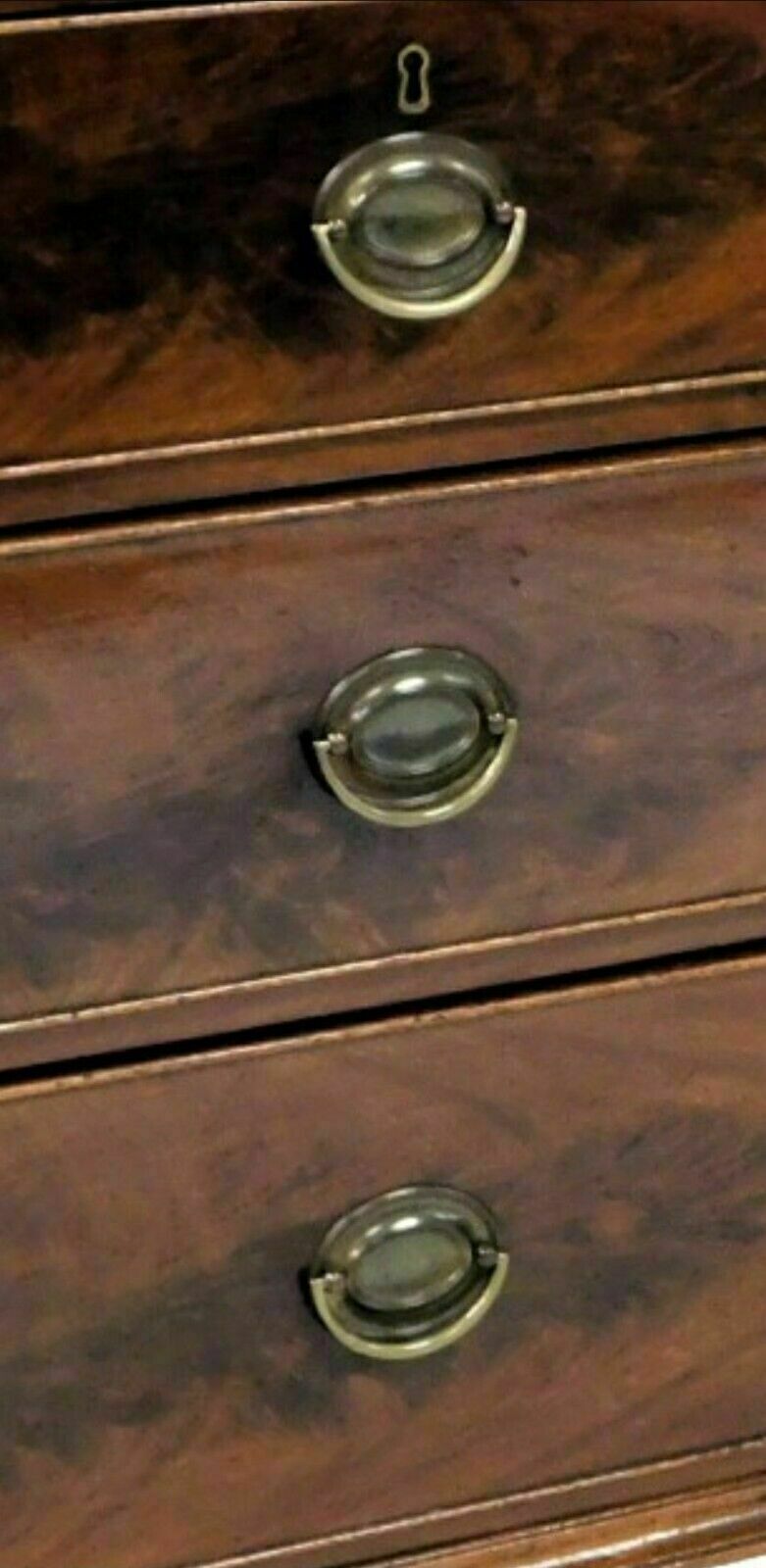 Antique Flame Mahogany Chest Of Drawers Early 19th Century Circa 1810 photo Furniture