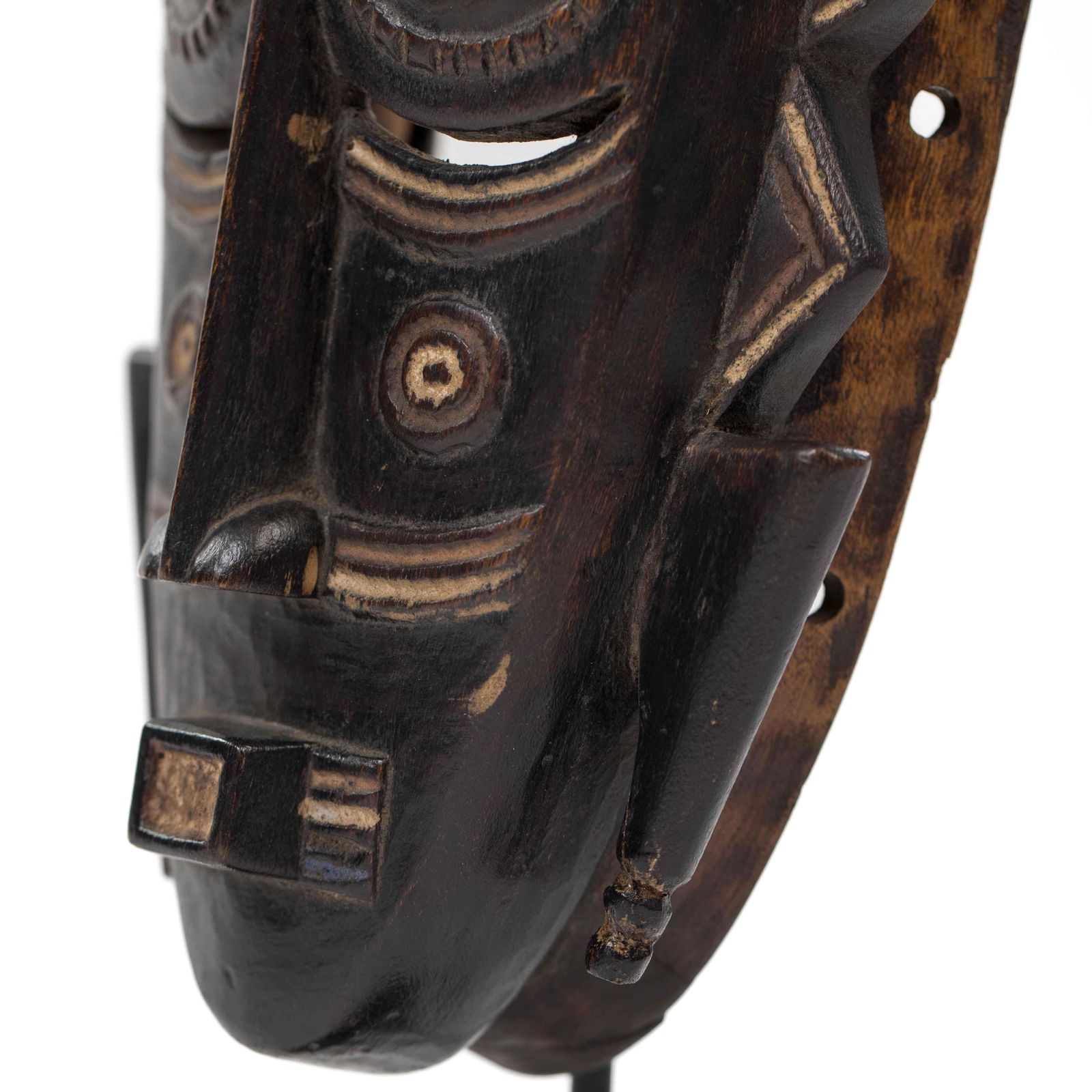 photo vinterior Africain Wooden Ligbi Mask Protruding Plate On The Head, Ivory Coast 1980s