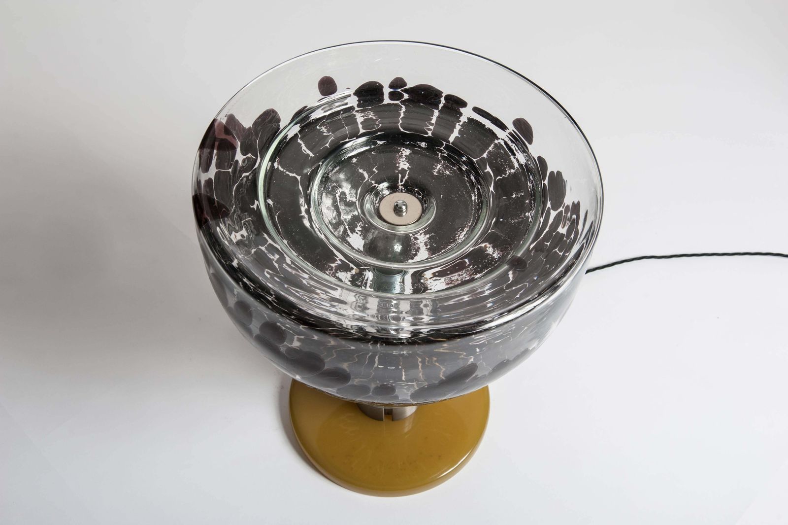 Extraordinary Italian Violet Transparent Murano Glass Table Lamp From The 1960s photo furniture