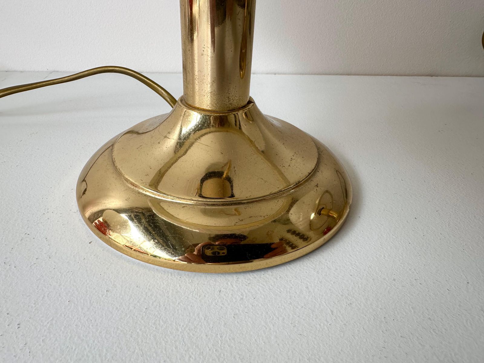 photo vinterior Pair Of Mushroom Lamps Brass And Murano Glass By F. Fabbian, Italy, 1970s