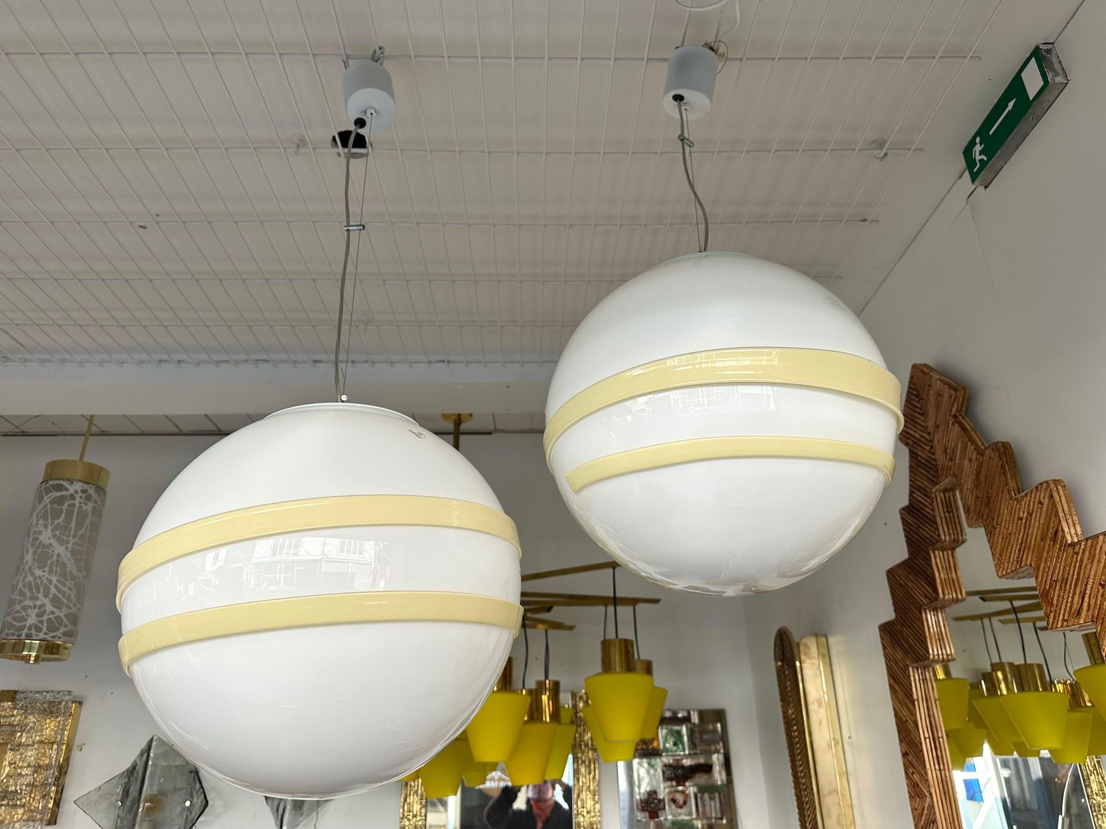 Saturn Ball Murano Glass Pendant Lighting By Murano Due, Italy, 1990s photo Lighting