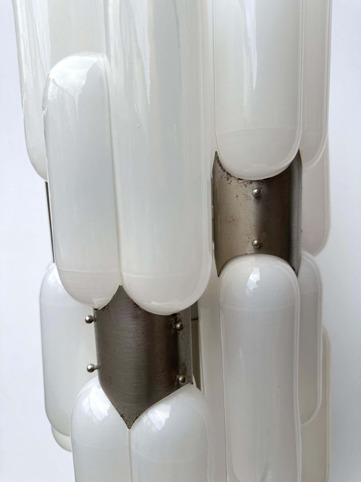 9422.0 Floor Lamp Torpedo Murano Glass Metal By Carlo Nason For Mazzega, Italy, 1970s photo