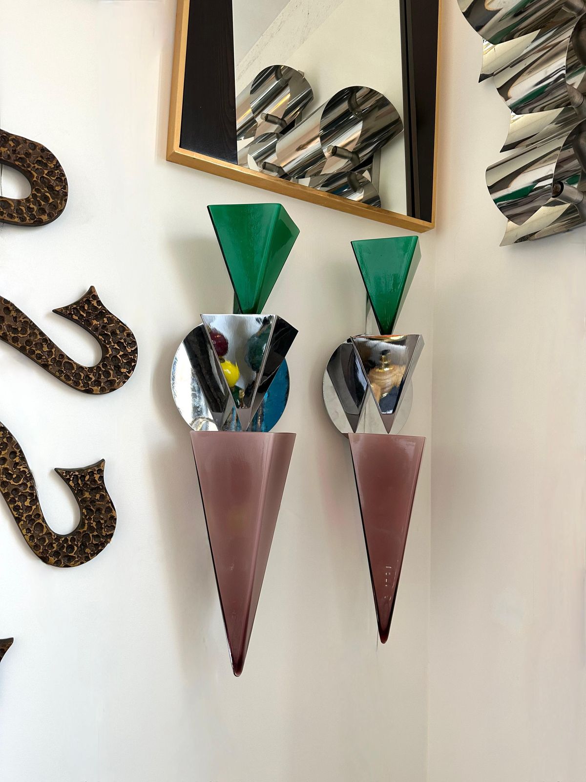 Pair Of Wassily Sconces By Tihani And Mancini For Foscarini. Italy, 1980s photo Lighting