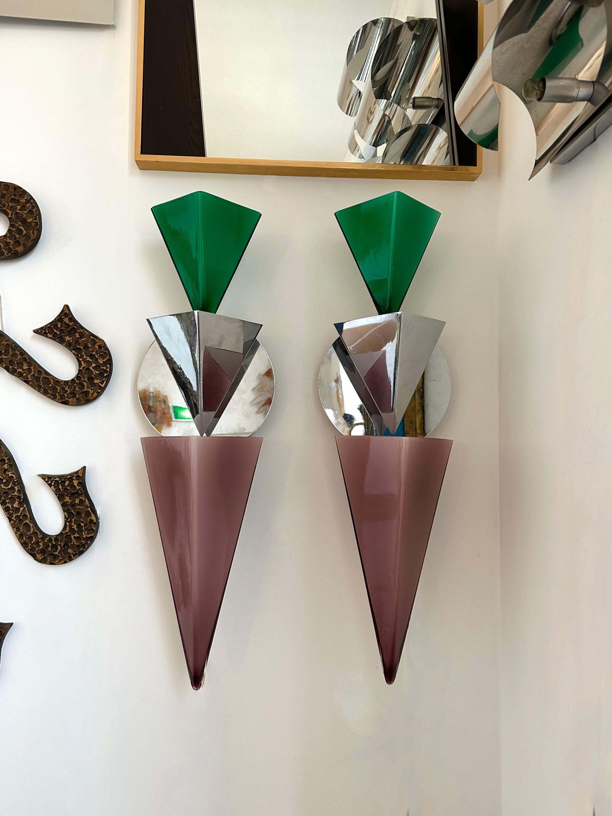 Pair Of Wassily Sconces By Tihani And Mancini For Foscarini. Italy, 1980s photo buy