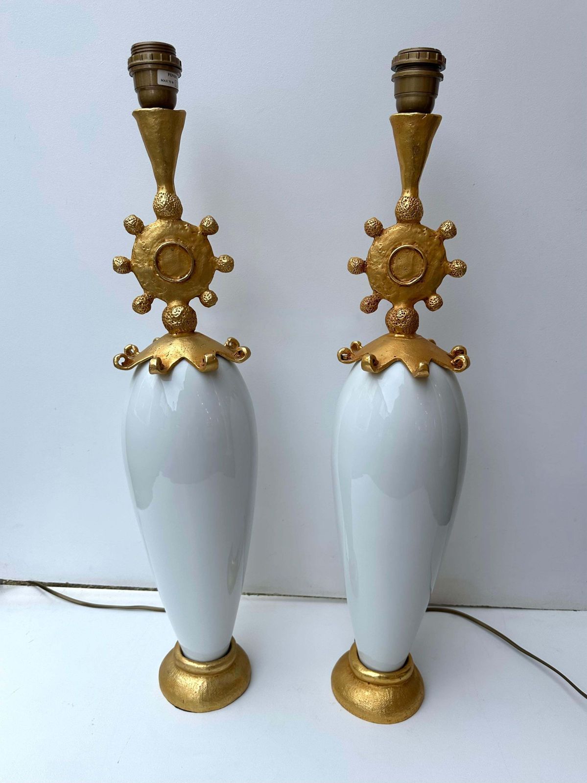 Pair Of Lamps Sun By Pierre Casenove For Fondica, France, 1990s photo furniture