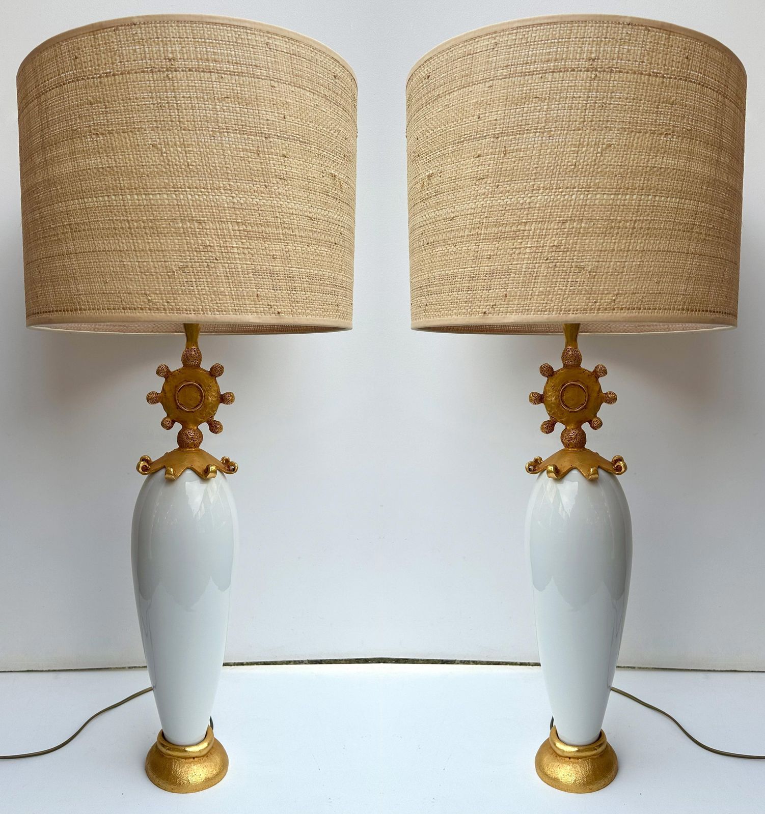 photo vinterior Pair Of Lamps Sun By Pierre Casenove For Fondica, France, 1990s