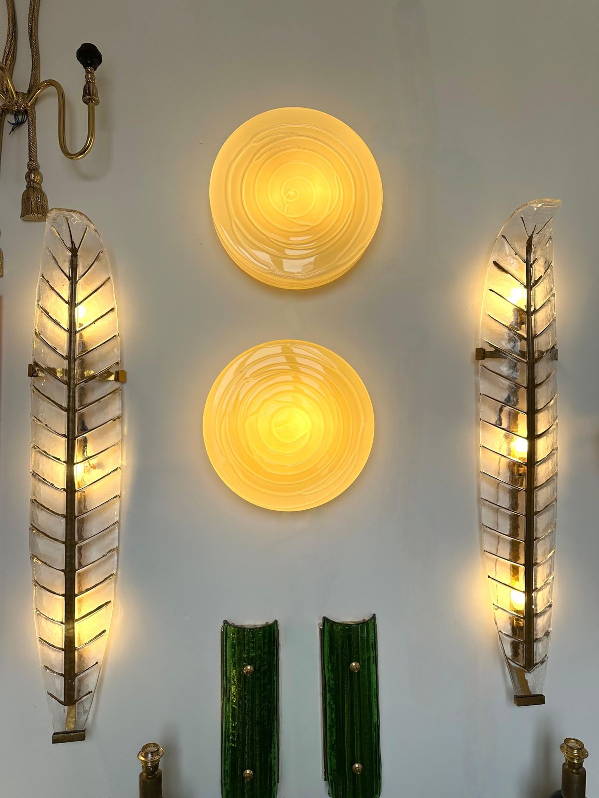 Contemporary Pair Of Murano Glass Candy Sconces By Vistosi, Italy, 2000s photo buy