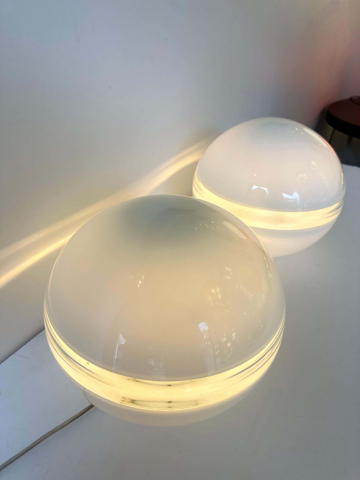 Pair Of Lamps Lt230 Murano Glass By Carlo Nason For Mazzega, Italy, 1970s photo for sale