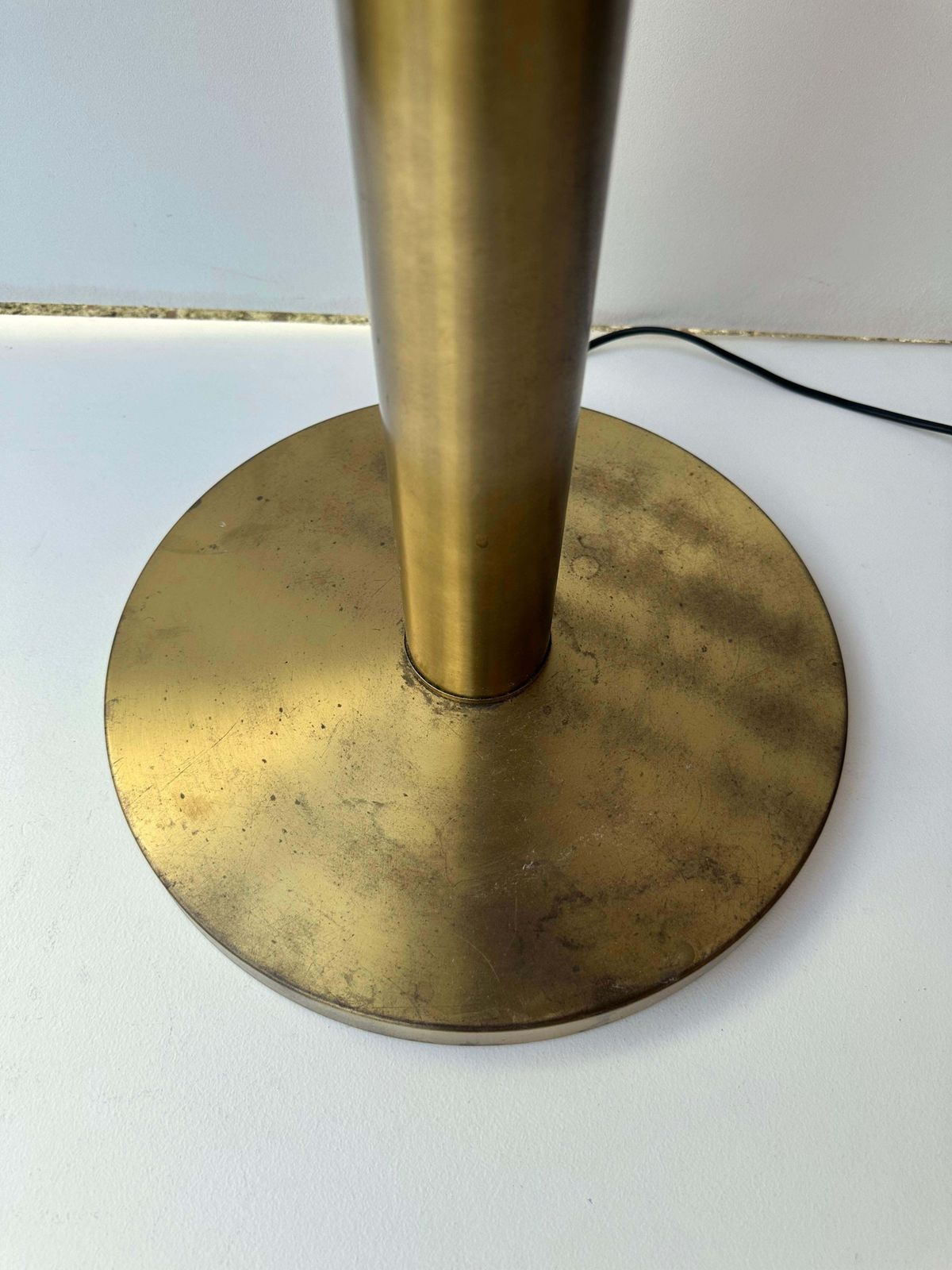 5996.0 Brass Chain Floor Lamp Murano Glass By Aldo Nason For Mazzega, Italy, 1970s photo