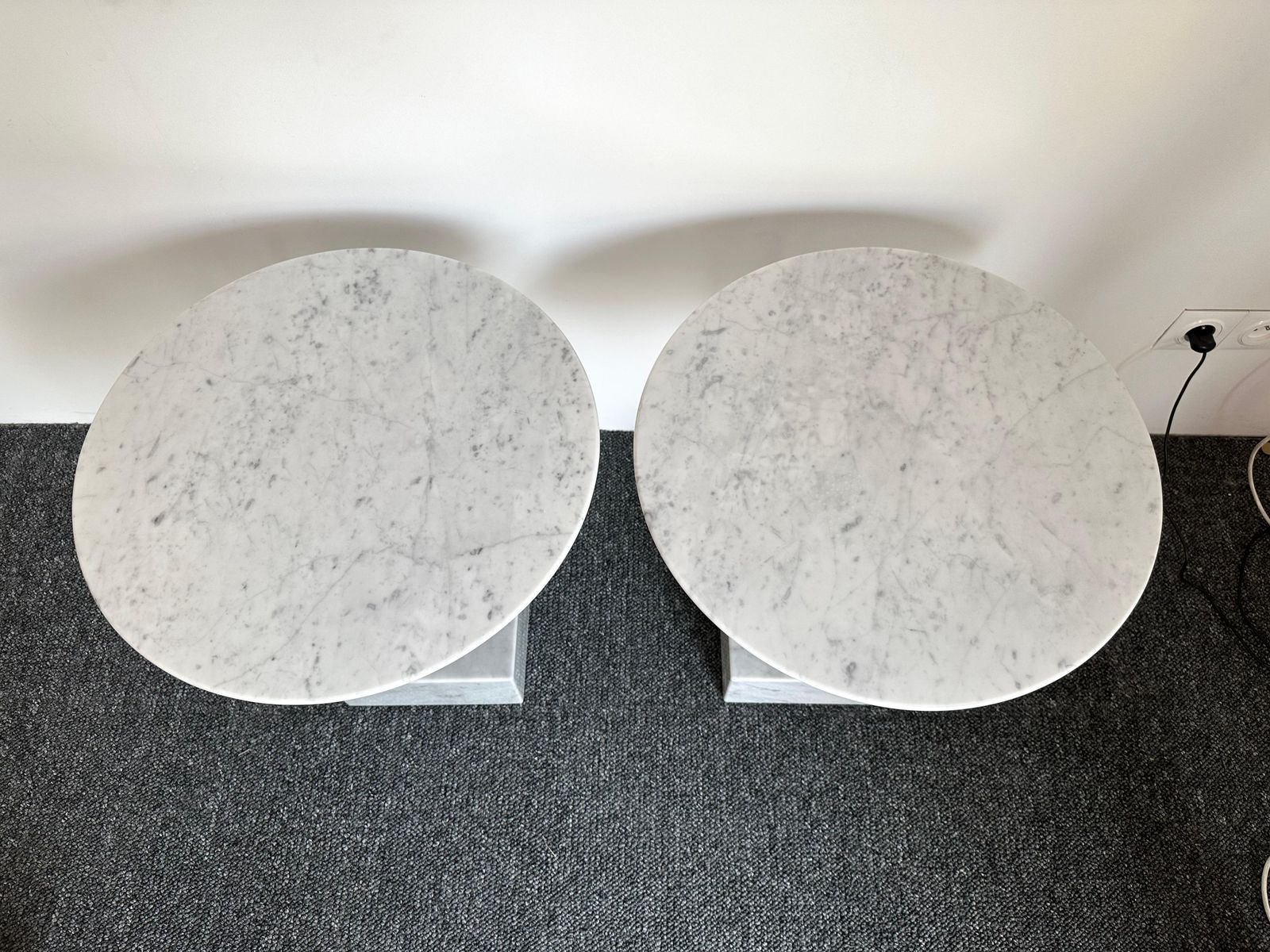 photo vinterior Pair Of Side Tables Primavera By Ettore Sottsass, Italy, 1980s