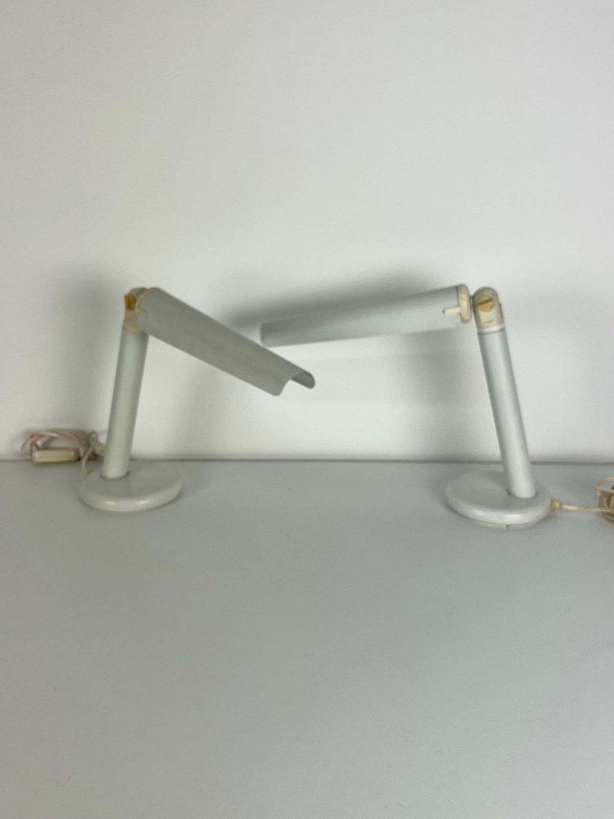 Set Of 2 Adjustable Bedside Lamps, Made In Italy, 1970s photo vintage