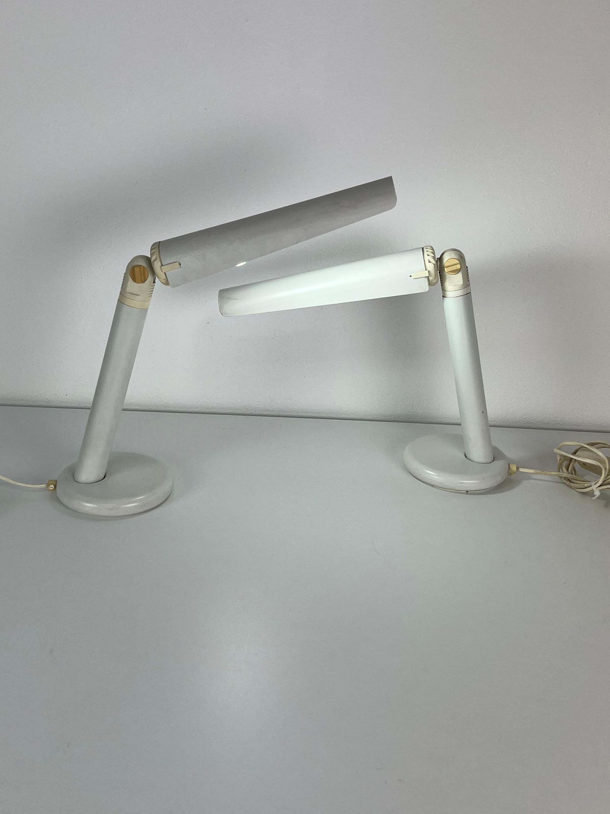 photo for sale Set Of 2 Adjustable Bedside Lamps, Made In Italy, 1970s