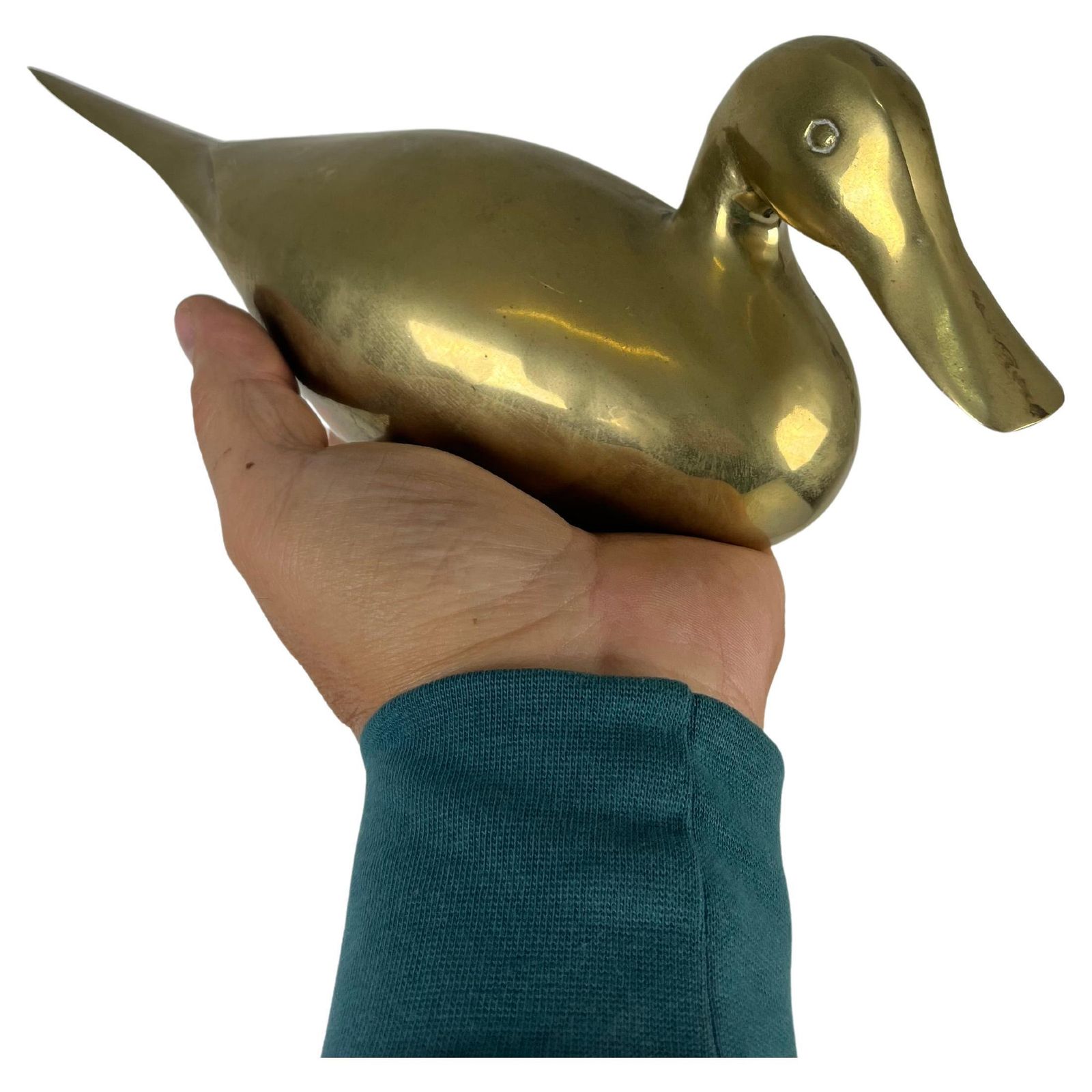 Lovely Mid Century Brass Duck, Made In Italy  1960s