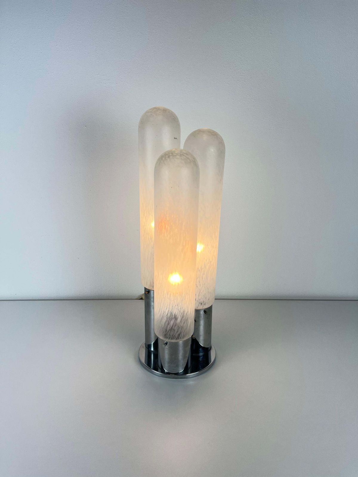 photo for sale 3 Light Murano Glass Table Lamp By Carlo Nason For Mazzega, 1970s